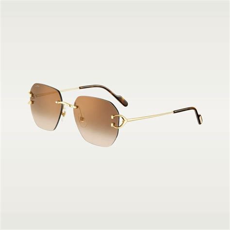 Cartier CARTIER SUNGLASSES BUFFS WOOD GOLD SILVER .